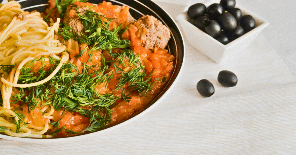 turkey meatballs and marinara sauce]