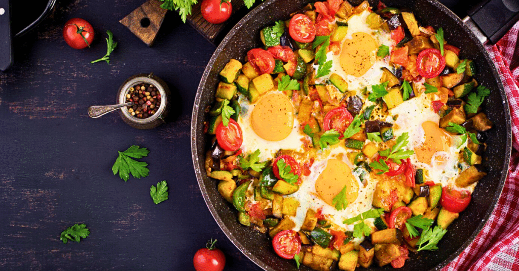 scramble with eggs