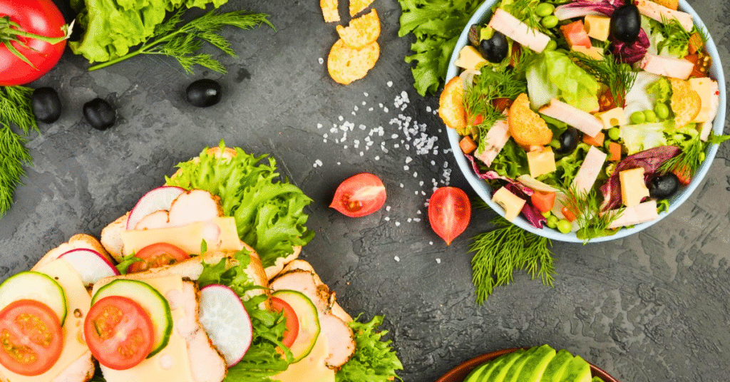Fresh lettuce cups